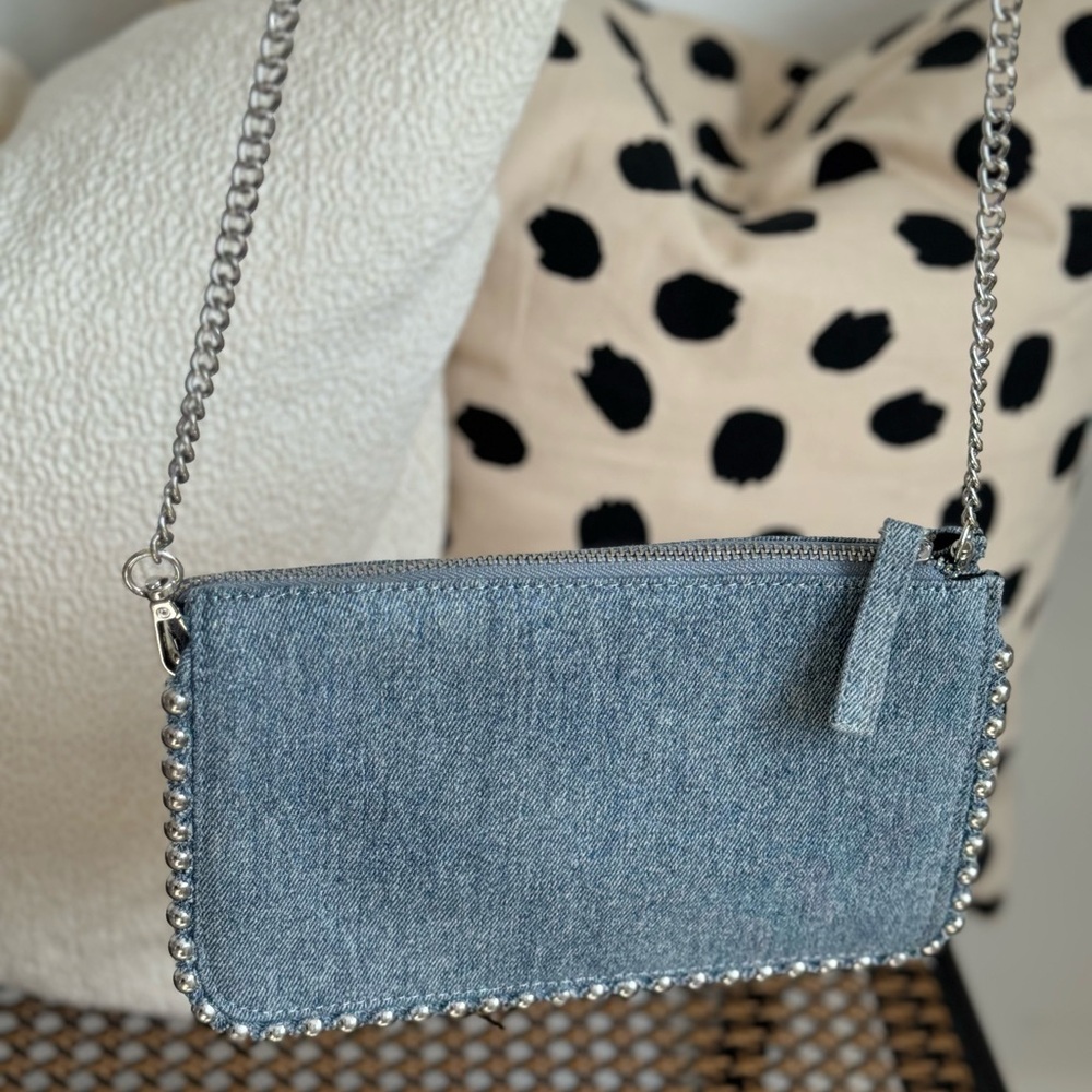 Zara Stylish Denim Chain Shoulder Bag